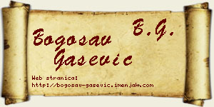 Bogosav Gašević vizit kartica